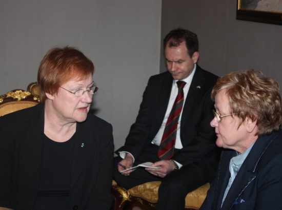Riigikogu esimehe Ene Ergma kohtumine Soome Vabariigi presidendi Tarja Haloneniga